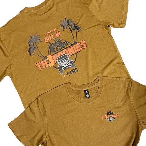 Camel Staple Tee - Out in TH3BOONIES, Charcoal palms